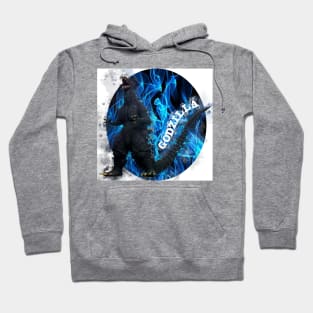 GODZILLA ON BLUE FIRE Hoodie